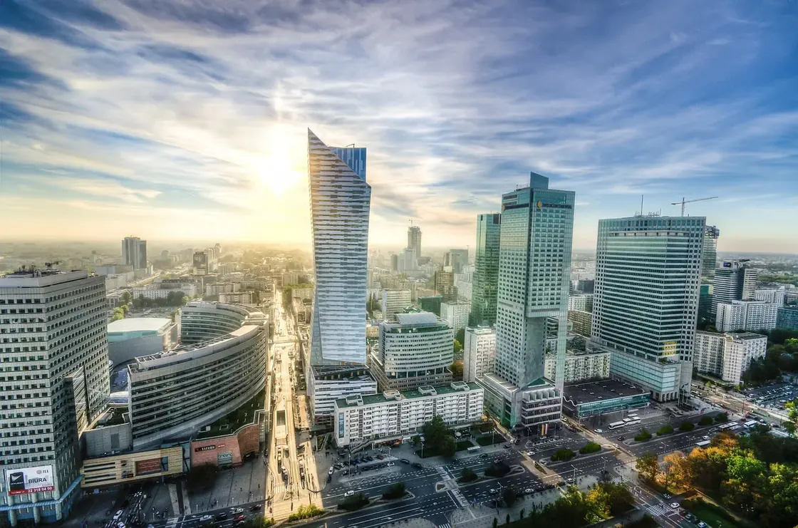 The Warsaw skyline, Poland